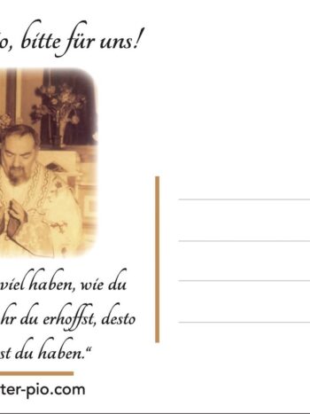 Pater Pio Postkarte Messe