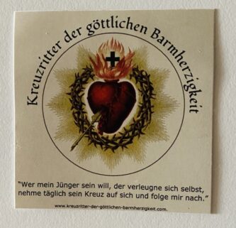 Kreuzritter der göttlichen Barmherzigkeit sticker
