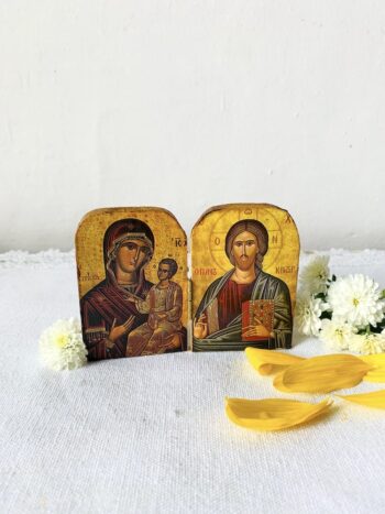 Diptychon Christus Pantokrator und Maria