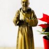 pater pio statue gold