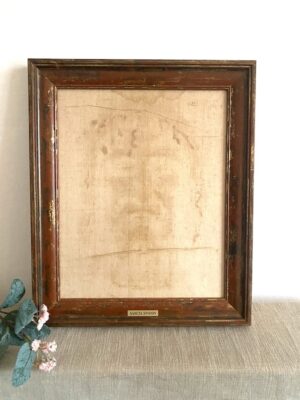 Antlitz Jesu Faksimile brauner Rahmen