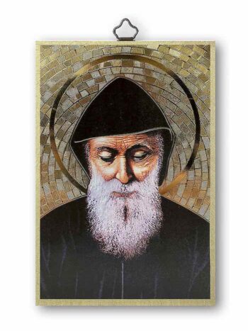 Bild des heiligen Charbel auf Holz 15x10 cm